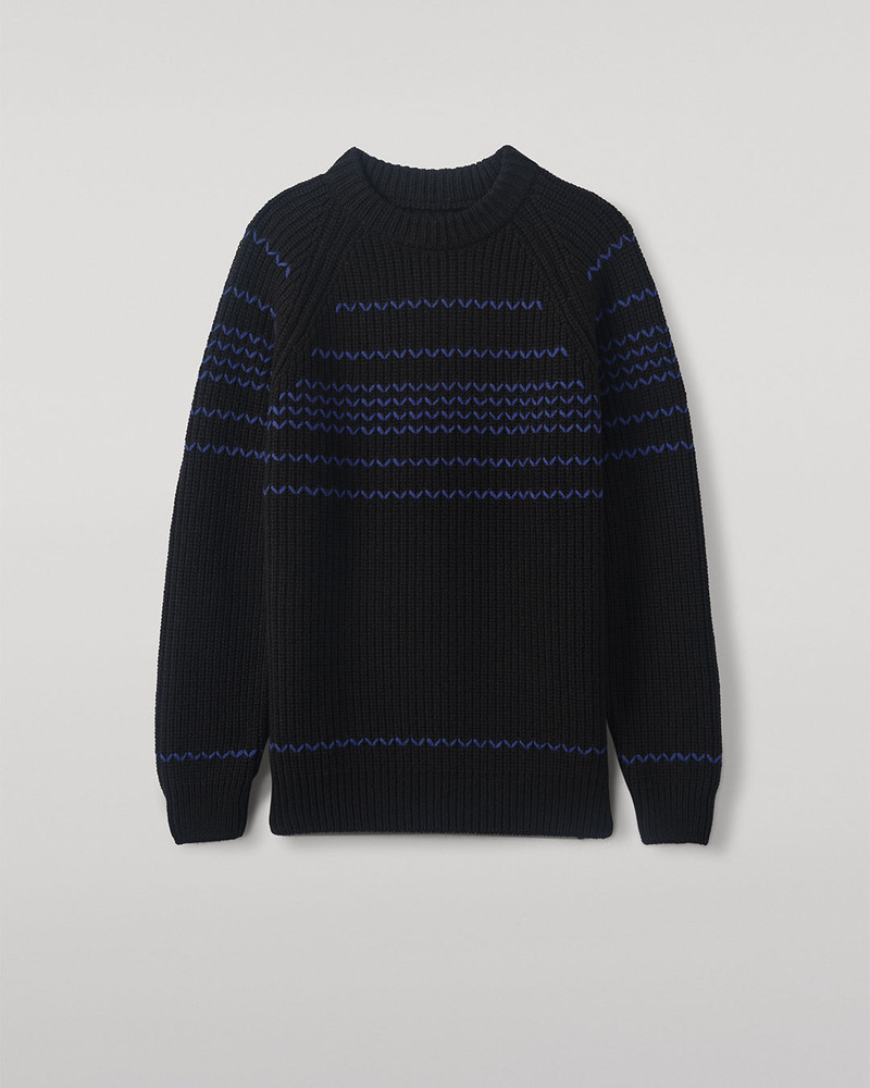 Summit Black & Blue Cashmere Jumper 1