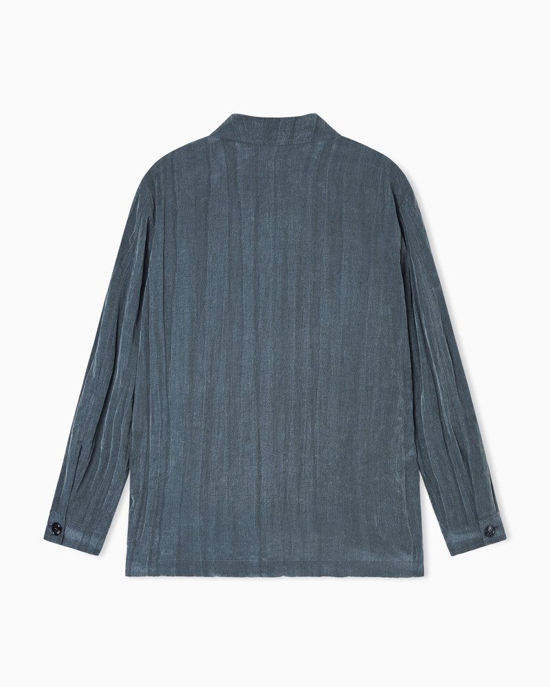BLOUSON IN PLEATED LYOCELL AND NYLON CANVAS 3