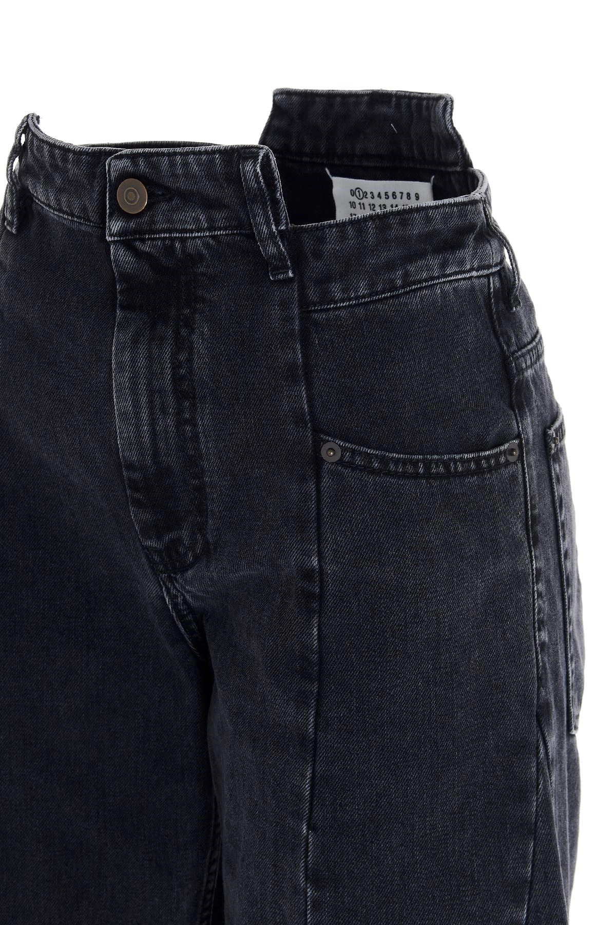 Jeans asymmetrical waist - 6