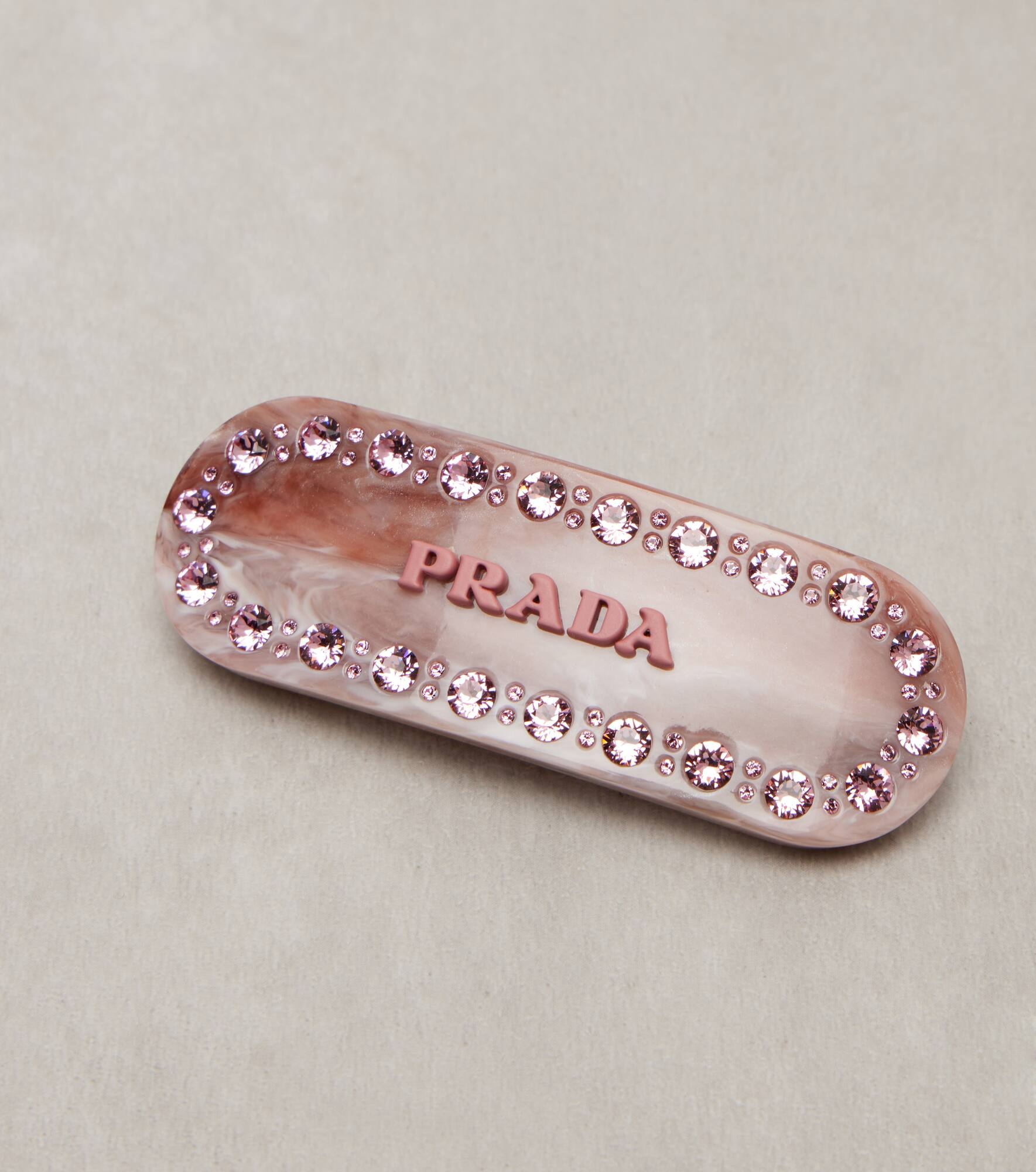 Logo crystal-embellished barrette - 3