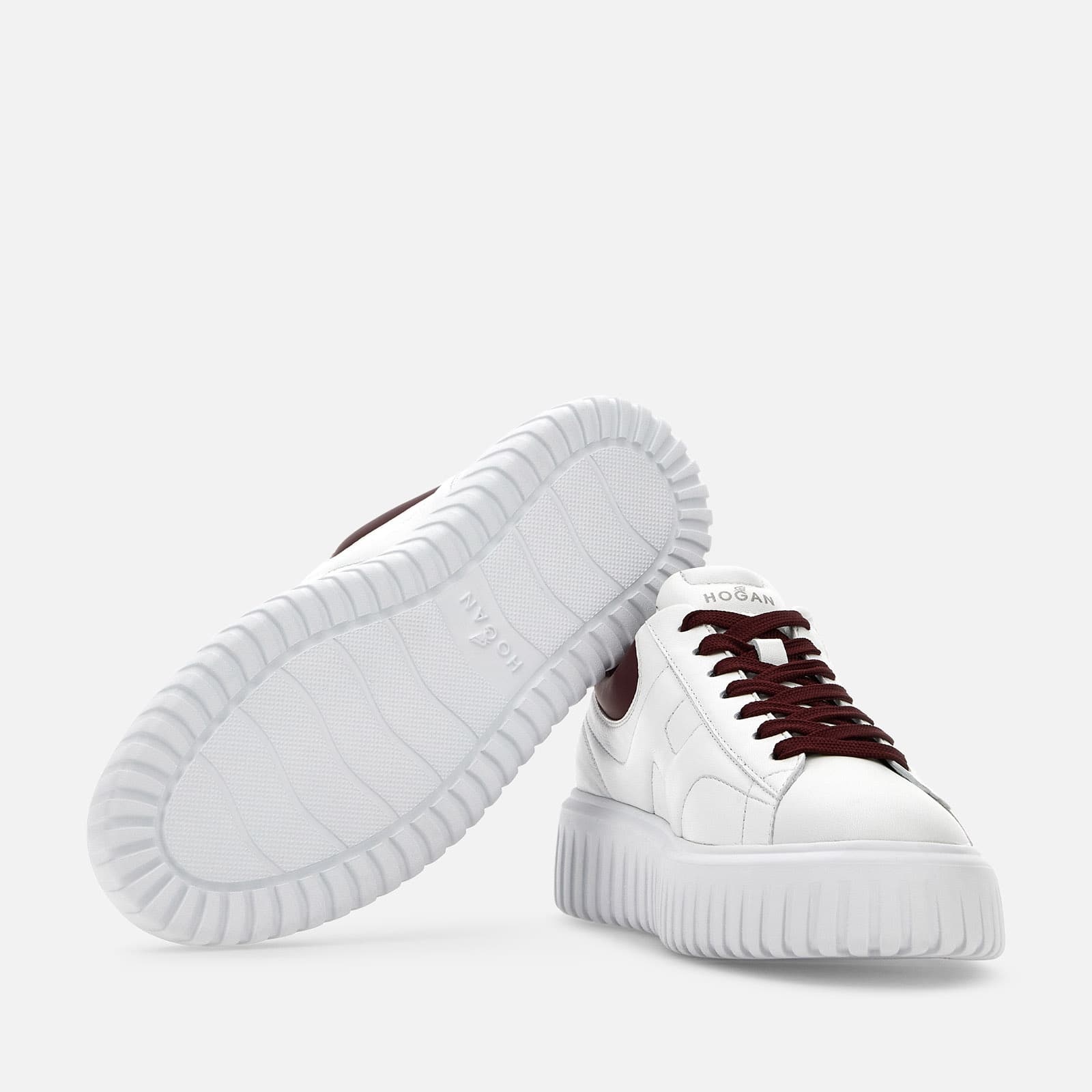 Sneakers Hogan H-Stripes White Burgundy - 5