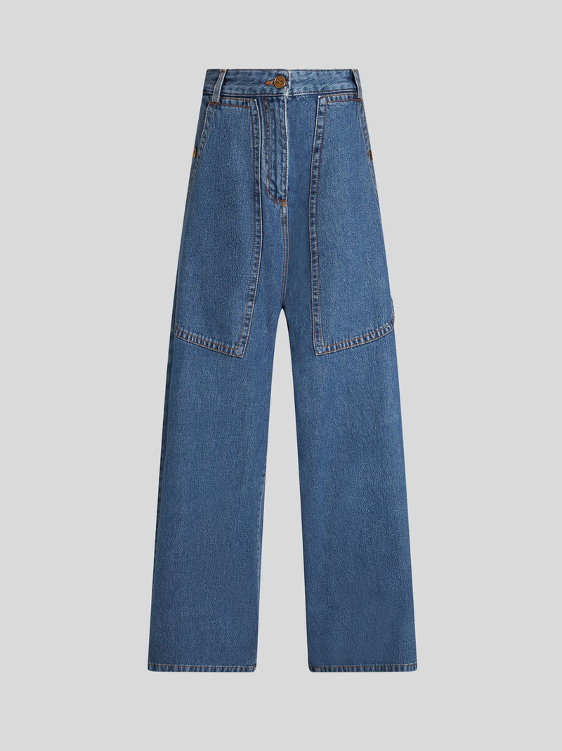 WIDE-LEG DENIM JEANS - 1