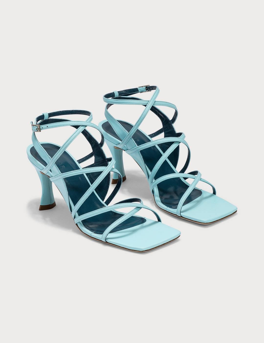 Christina Baby Blue Leather Sandals - 1