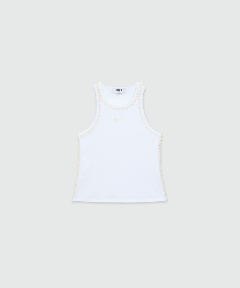 White jersey tank top 1