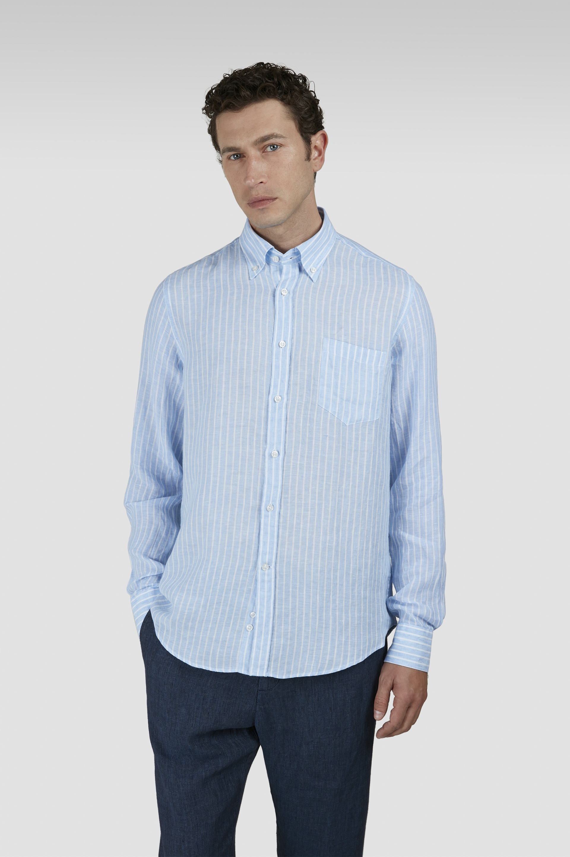 STRIPED LINEN SHIRT - 6