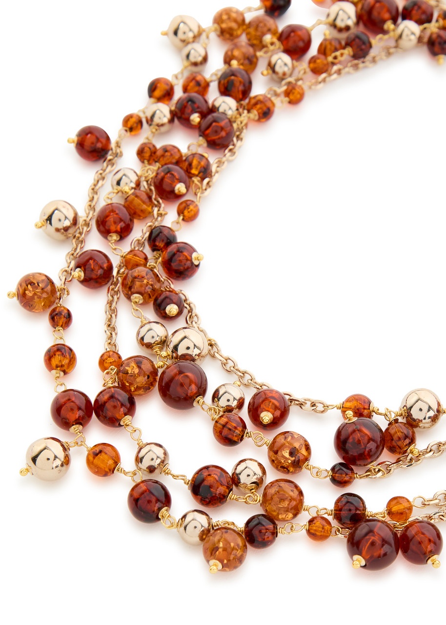 Rosantica Beaded Gold-plated Necklace - 3