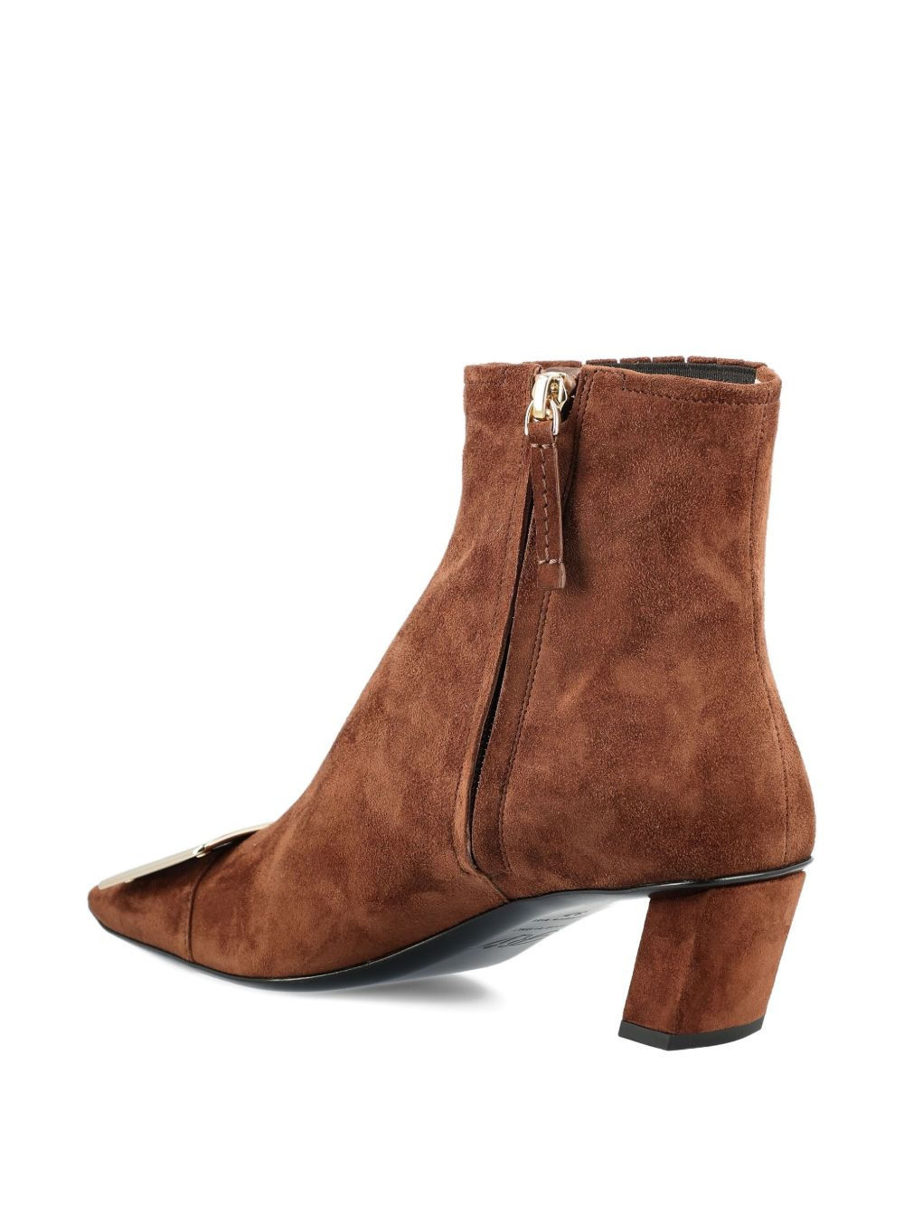 45mm buckle-detail suede boots - 4