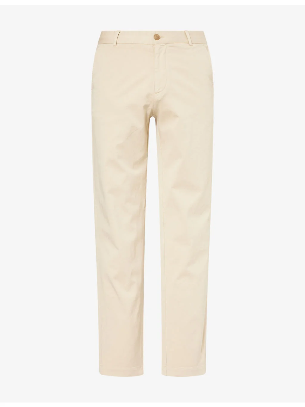 Regular-Fit Flat-Front Stretch-Cotton Chino Trousers - 1