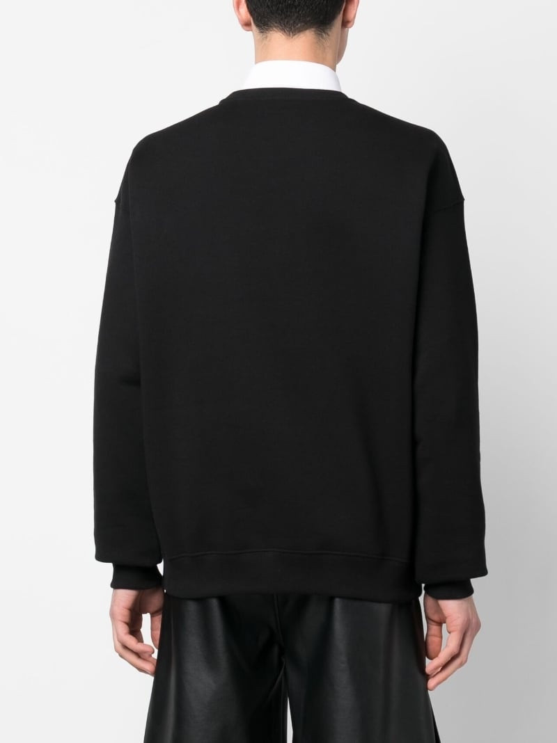 mesh logo appliqué sweatshirt 4