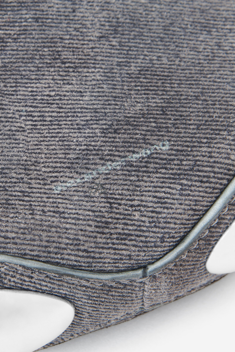 dome circular top-handle bag in trompe-l'oeil denim leather 5