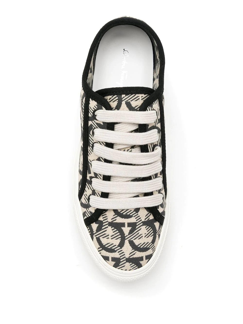 jacquard Gancini lace-up sneakers - 4