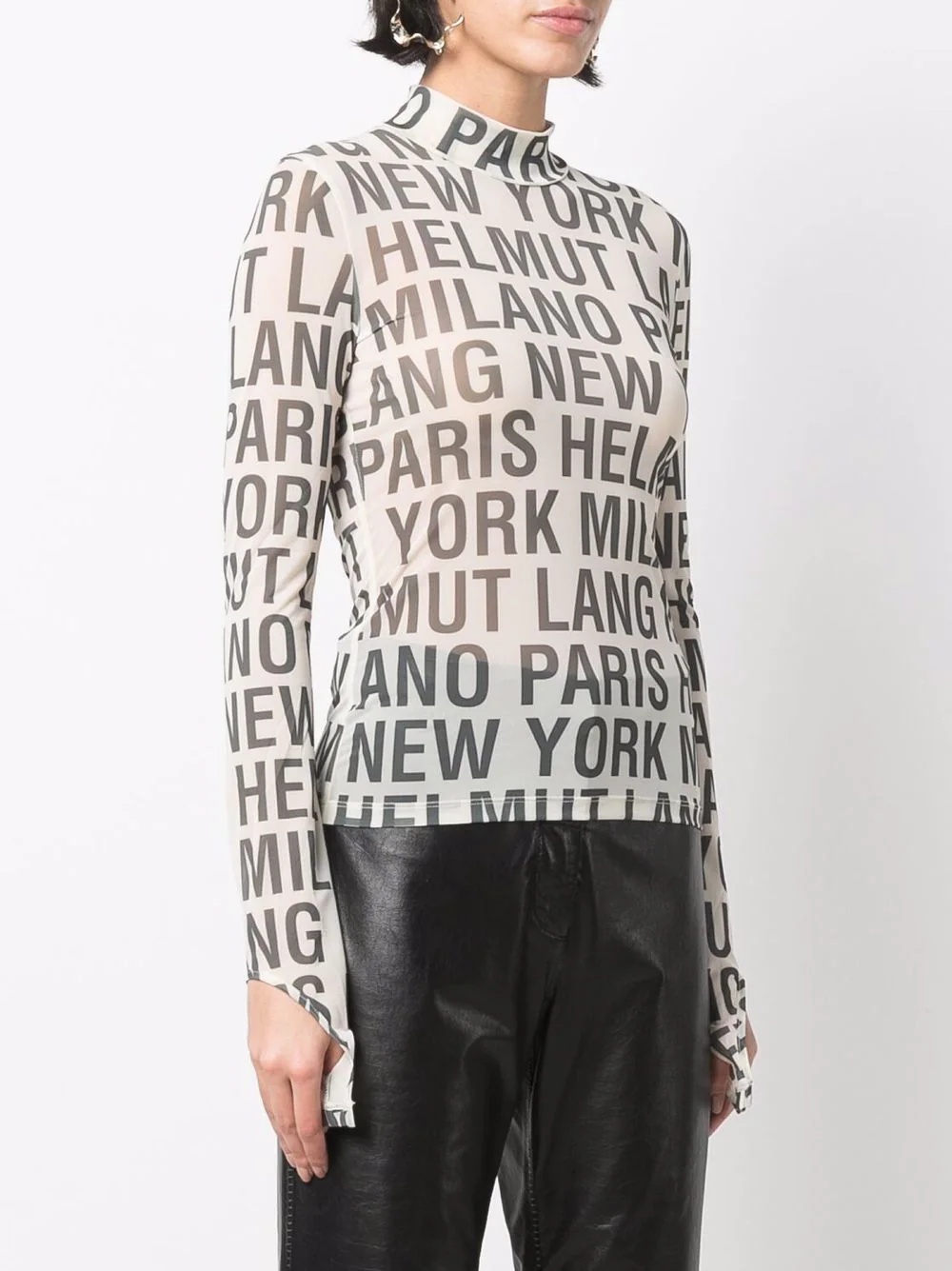all-over logo print top - 3