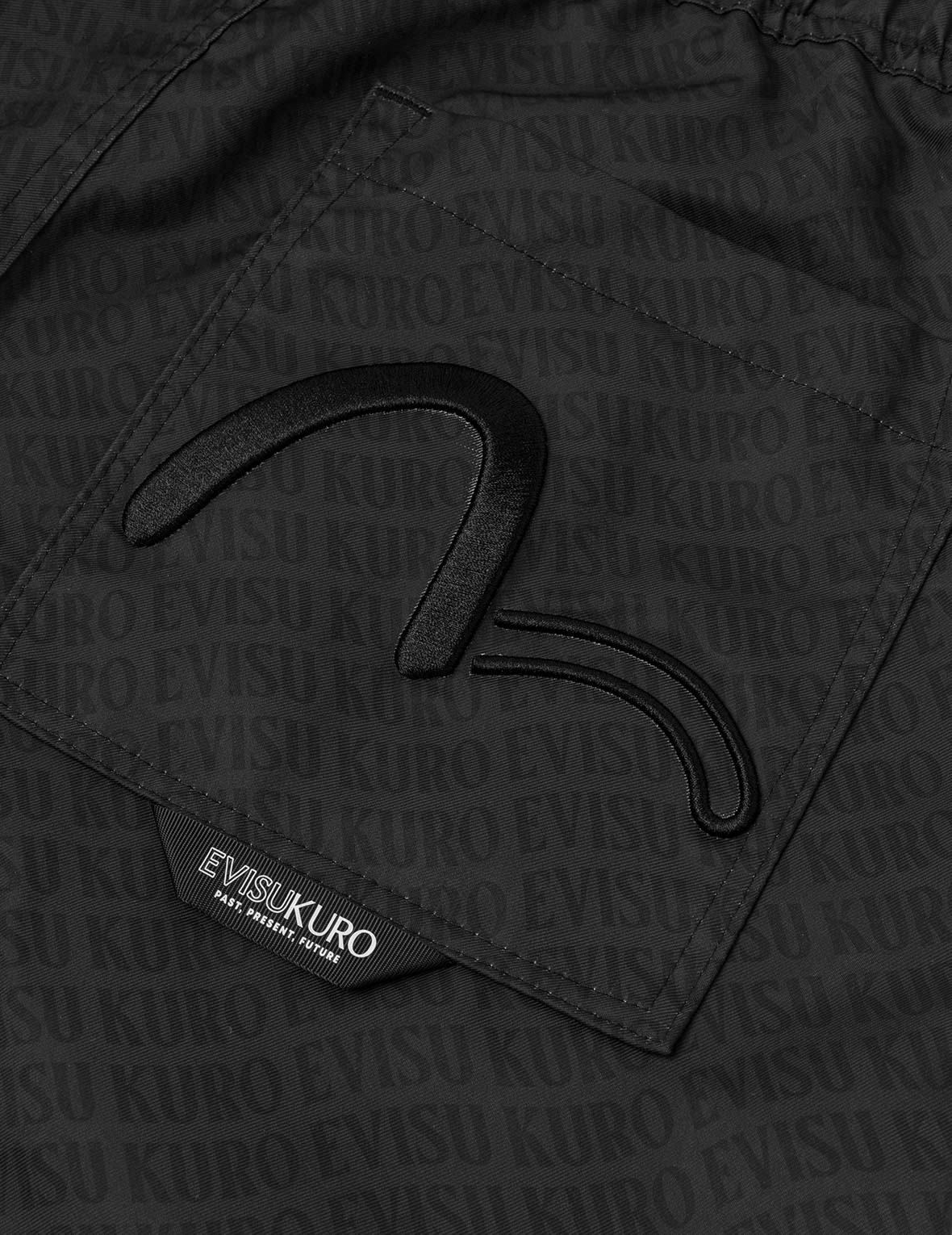 Allover Logo Print Loose Fit Cargo Pants - 5