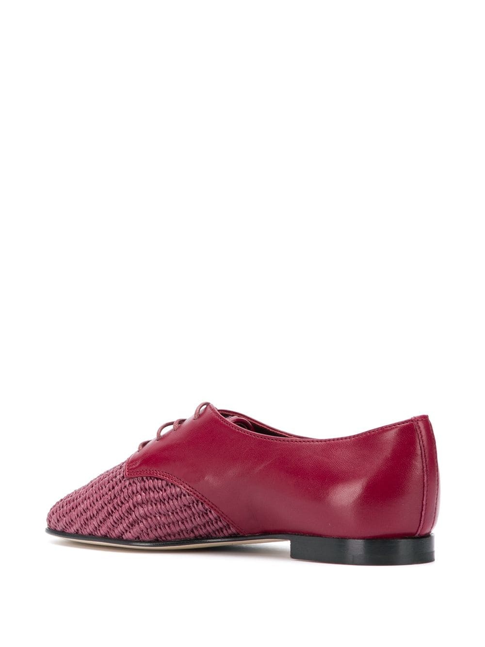 Neta raffia lace-up shoes - 3