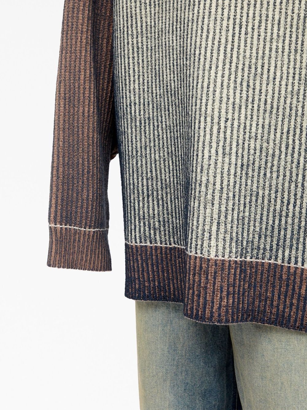 logo-print ribbed jumper - 6