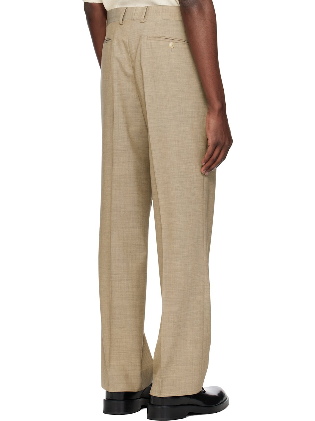 Brown Super Fine Tropical Wool Trousers - 3