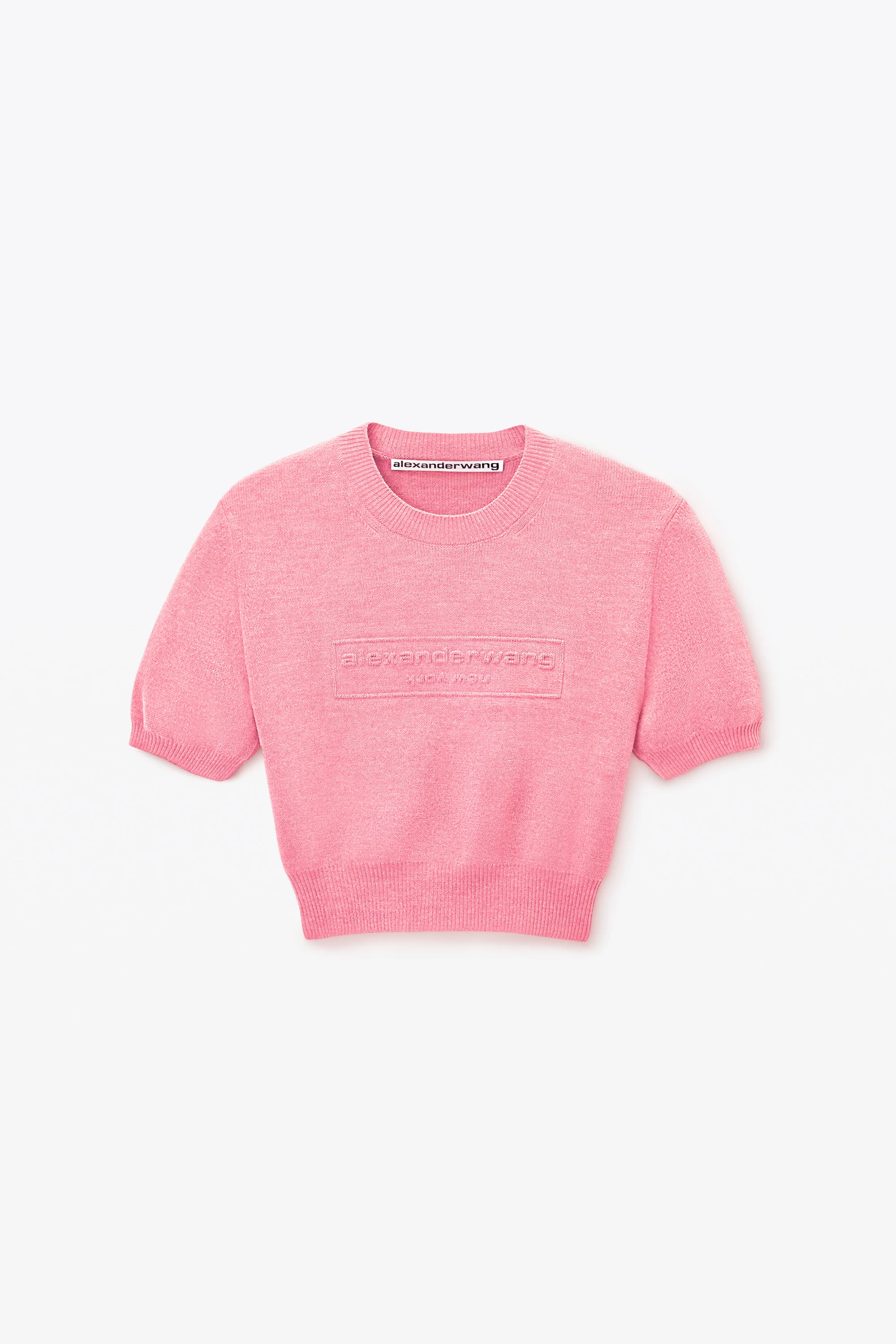 Pink Cotton-Blend Chenille Logo Pullover - 1