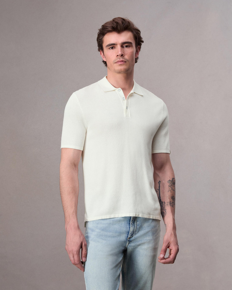 Harvey Cotton Knit Short Sleeve Polo Classic Fit Polo 1