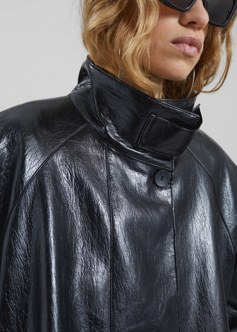 Dalaro Faux Leather Swing Jacket - Black 5