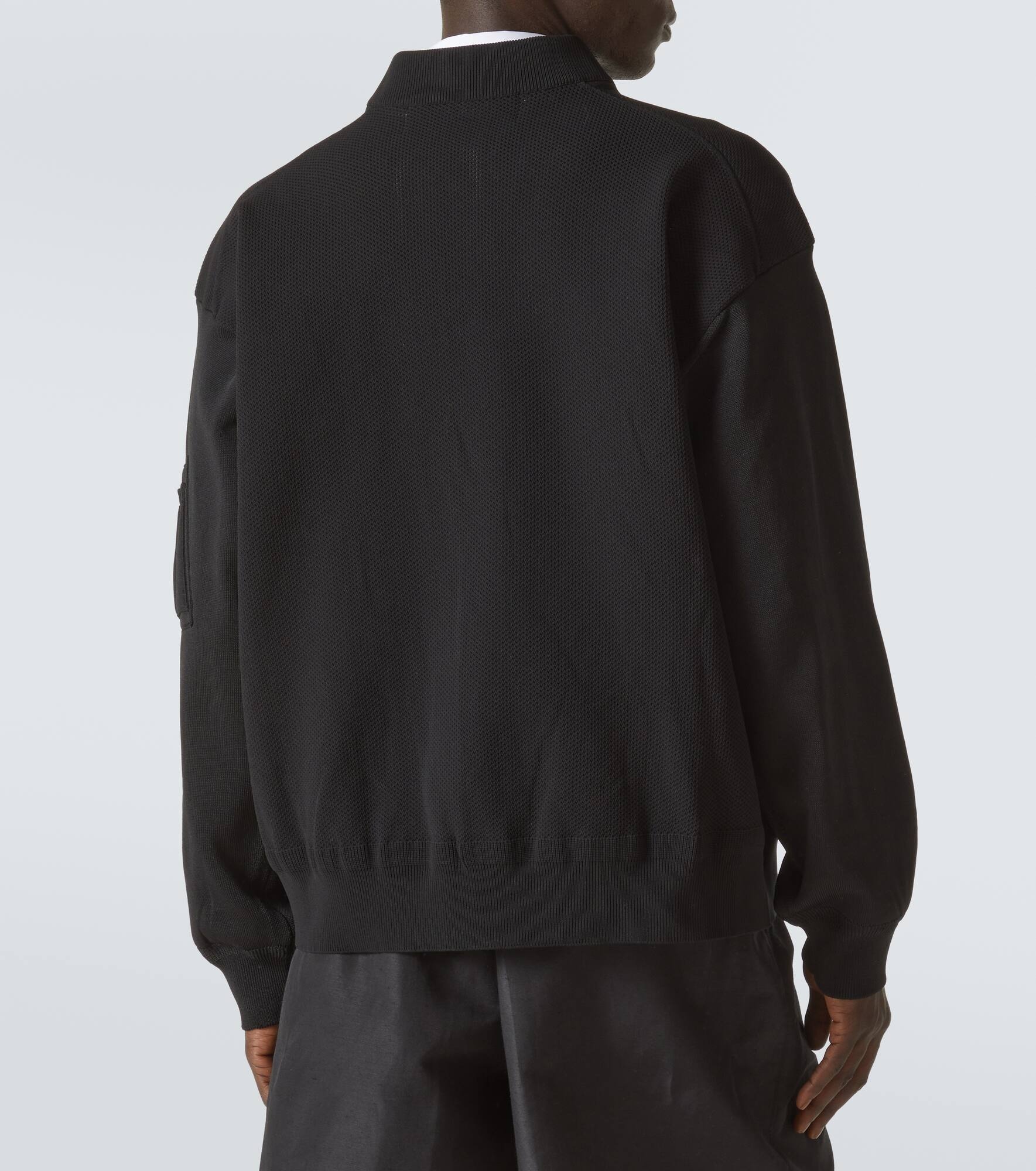 Knitted jersey bomber jacket - 4