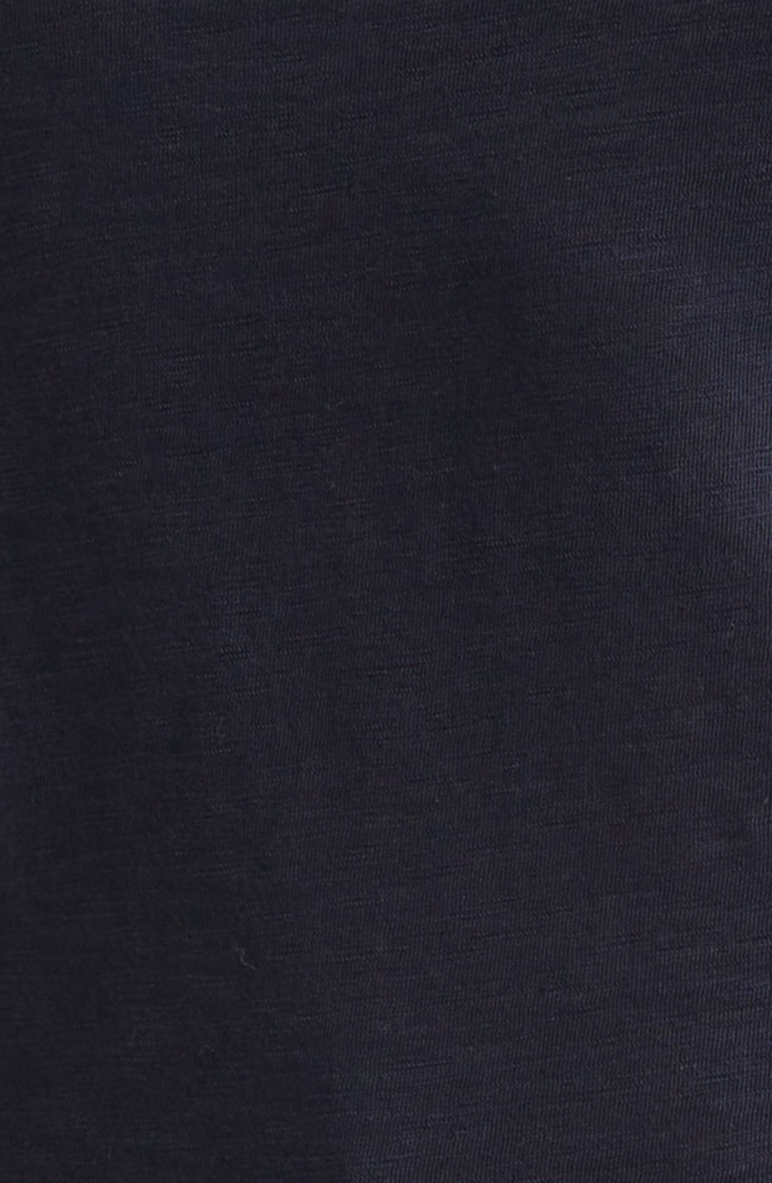 Veronica Beard Damian Ruched Double Collar T-Shirt in Navy at Nordstrom - 6