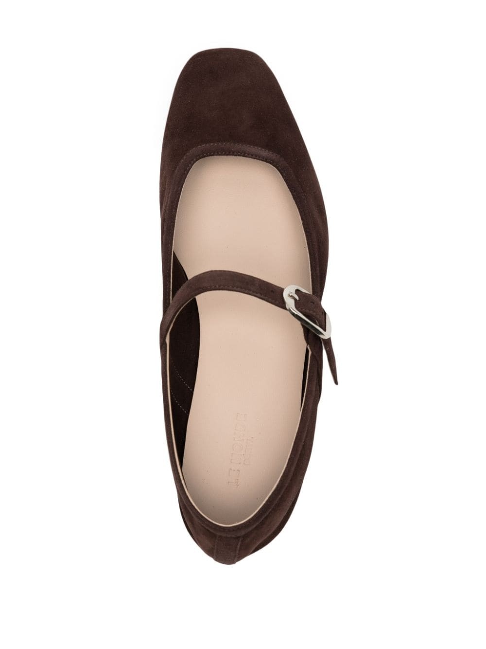 buckled suede ballerina shoes - 4