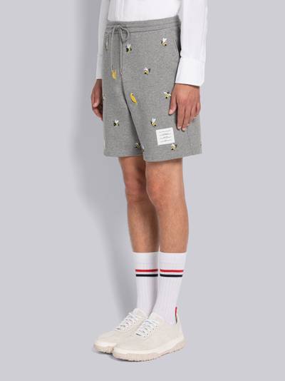 Thom Browne COTTON LOOPBACK BIRDS AND BEES EMBROIDERED SWEATSHORTS outlook