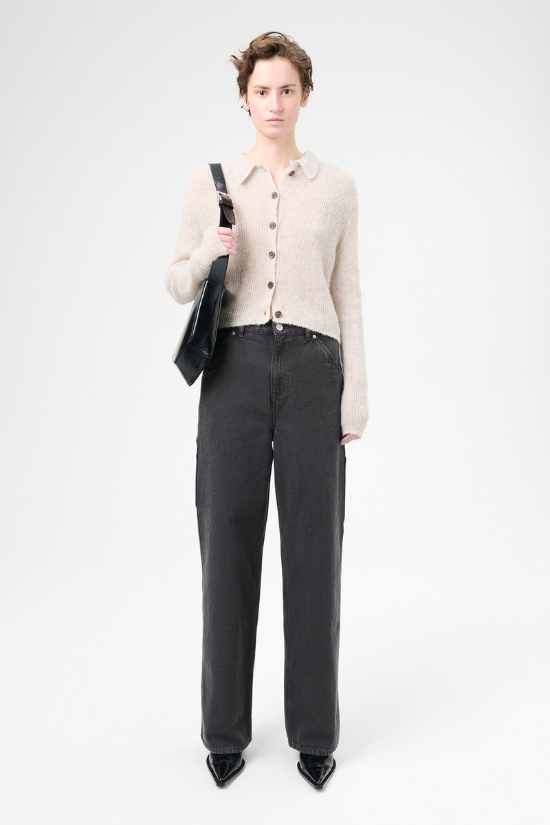 Our Legacy Trade Trouser Ash Black Reborn Canvas outlook