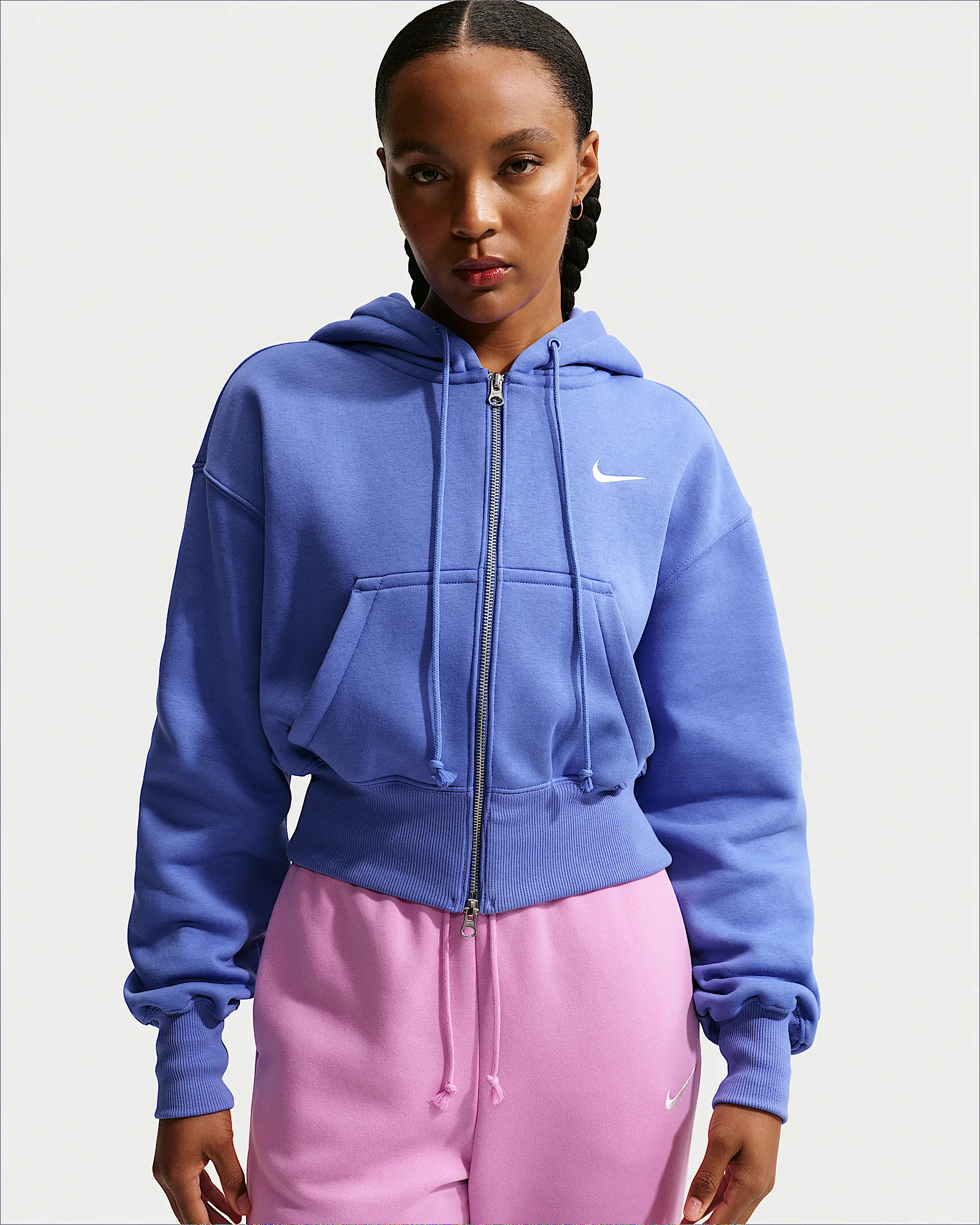 Nike Sportswear Phoenix Fleece Women's Loose Full-Zip Cropped Hoodie - 1
