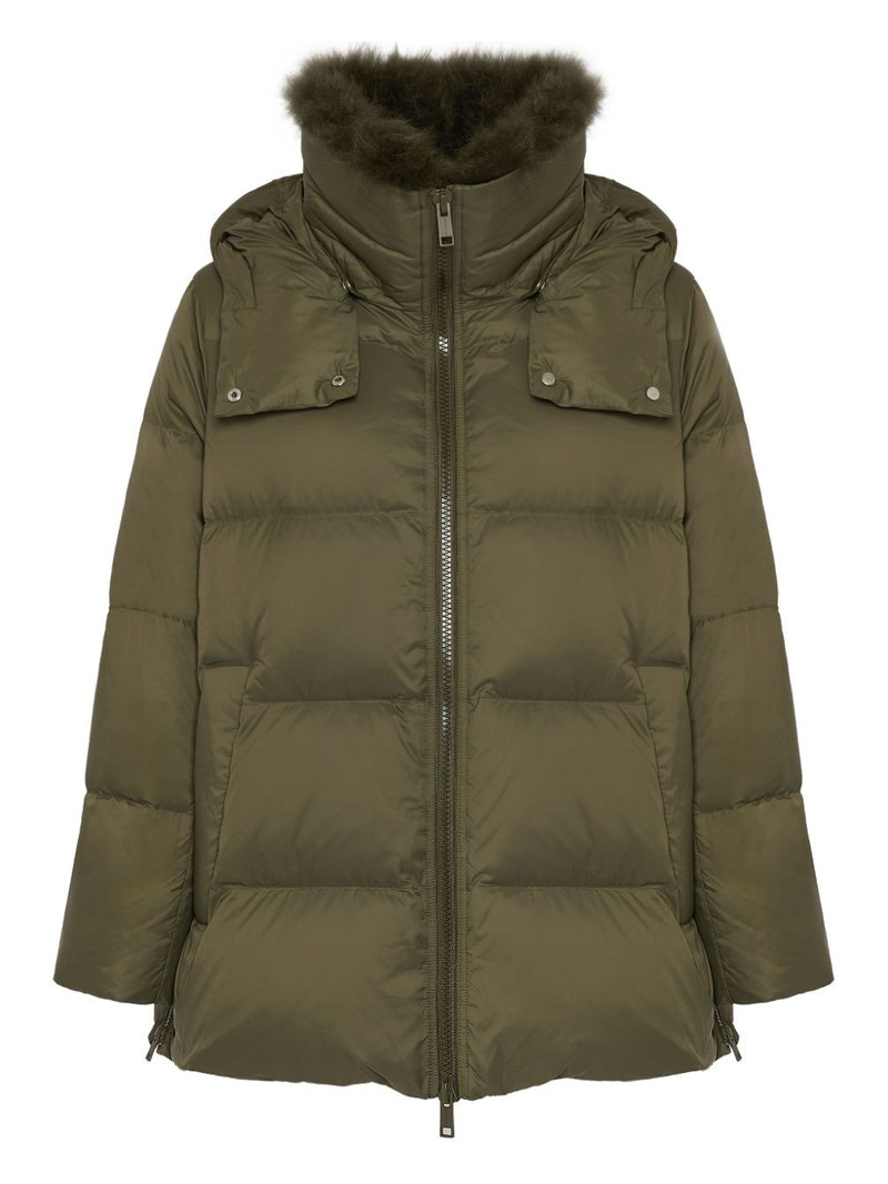 lambswool-collar down jacket 1