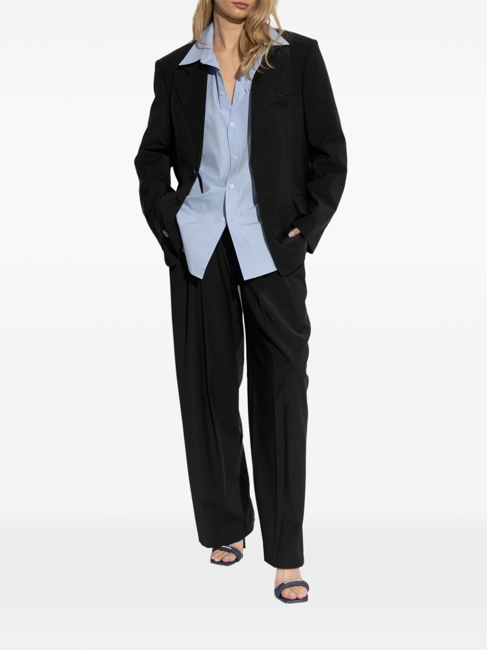 elasticated-waist tailored trousers - 2