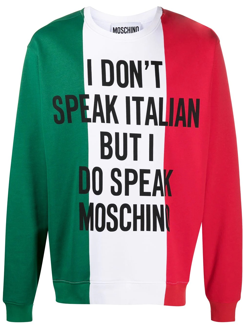 slogan print cotton sweatshirt - 1