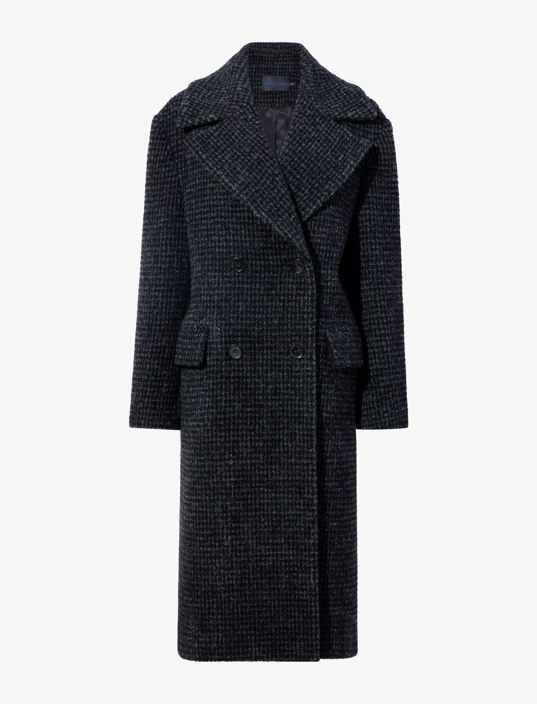 Melange Wool Boucle Coat - 1