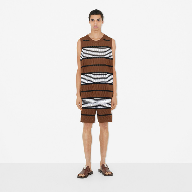 Burberry Stripe Print Nylon Shorts outlook