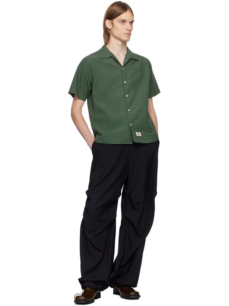 RANRA Green Sun Stripy Cotton Shirt outlook