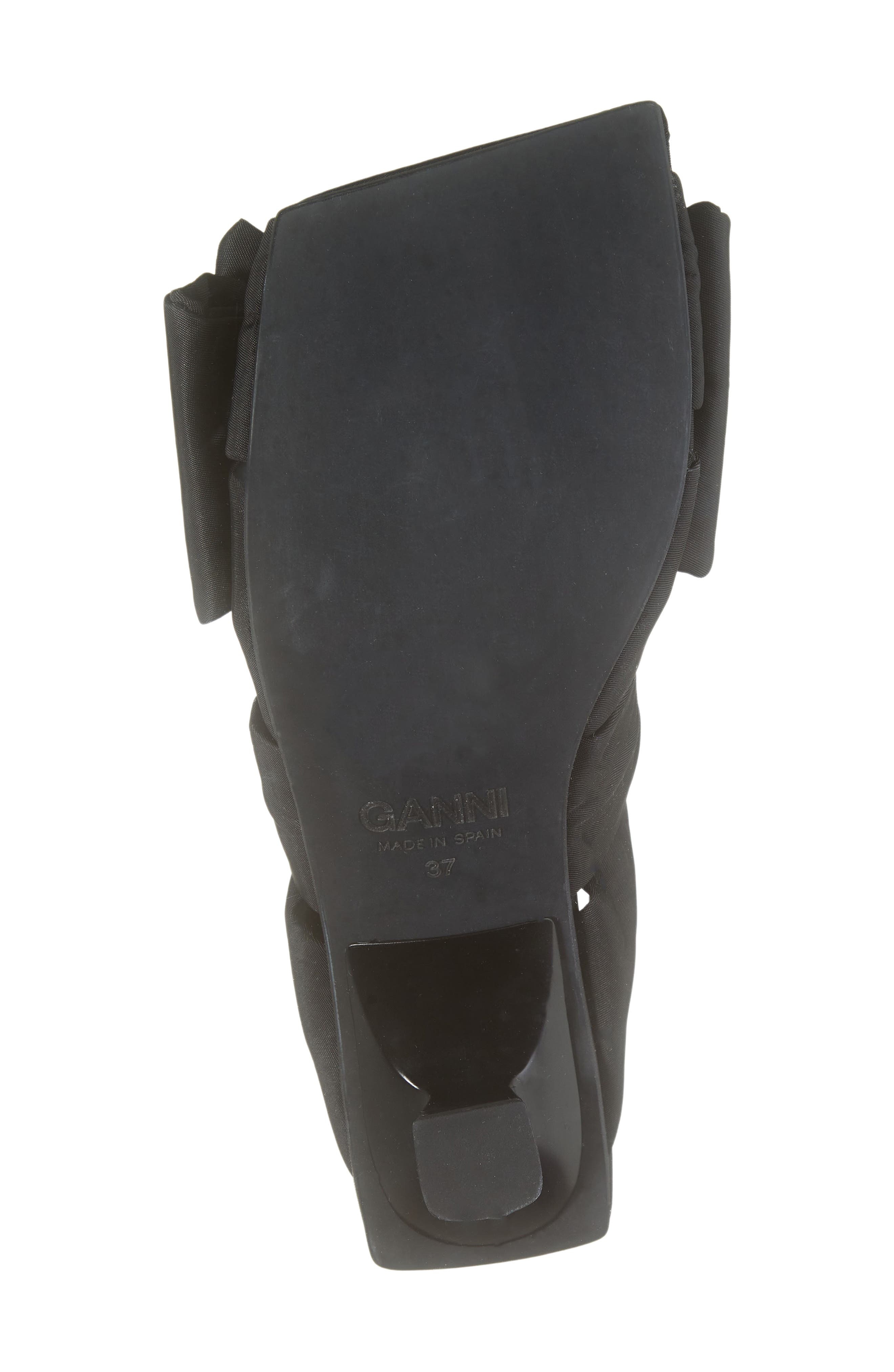 Ganni Soft Bow Kitten Heel Sandal in Black at Nordstrom - 6