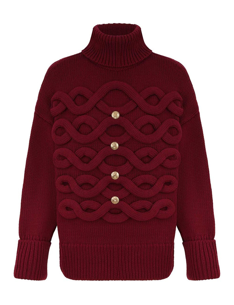 REBELLION CABLE SWEATER 1