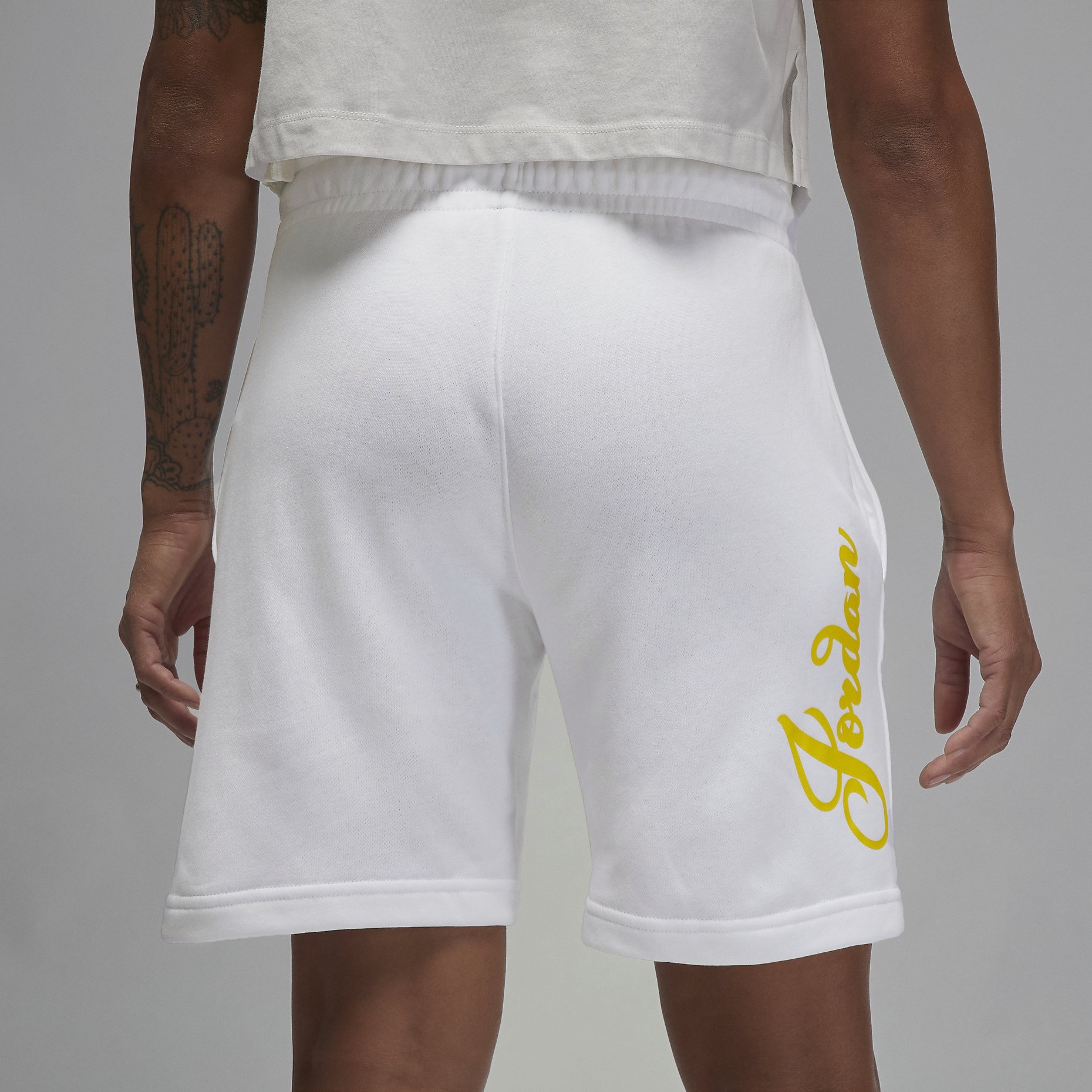 (WMNS) Air Jordan Brooklyn Fleece Shorts 'White' DZ3388-100 - 3