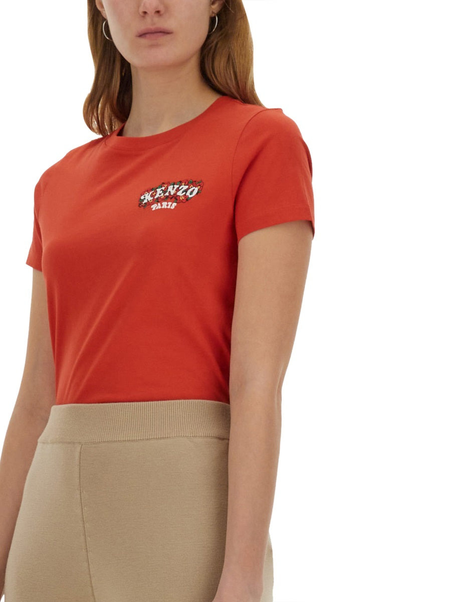 Kenzo Women Embroidered T-Shirt "Verdy Market" - 4