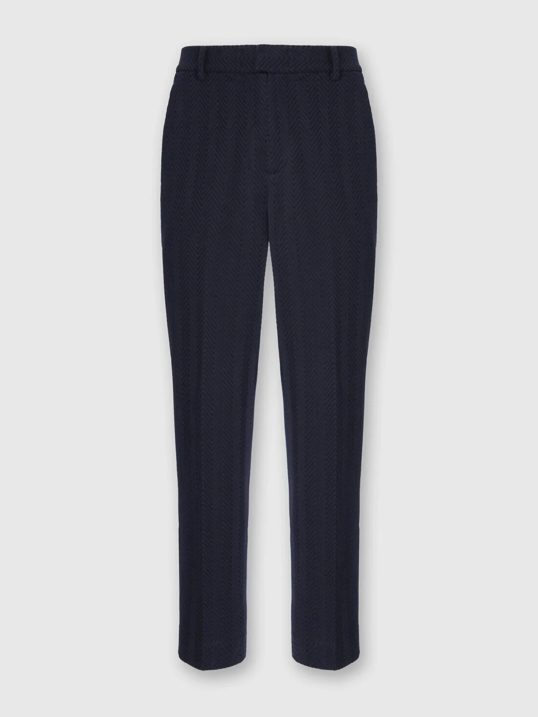 Straight Pants with Zigzag Pattern - 1