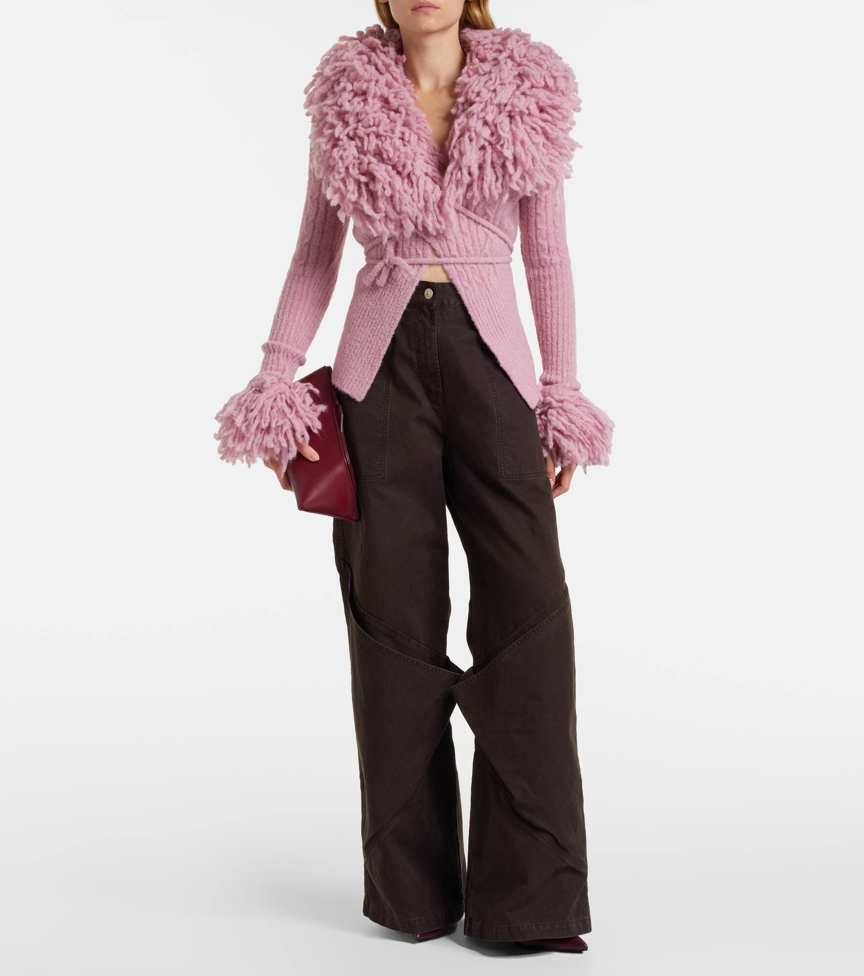Ribbed-knit and cable-knit cardigan - 2