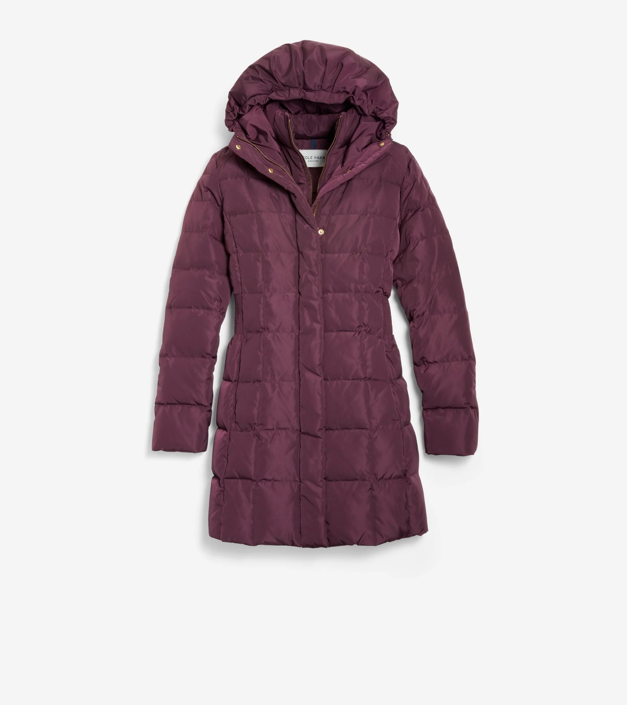 Women's 32" Signature Hooded Taffeta Down Coat - 1