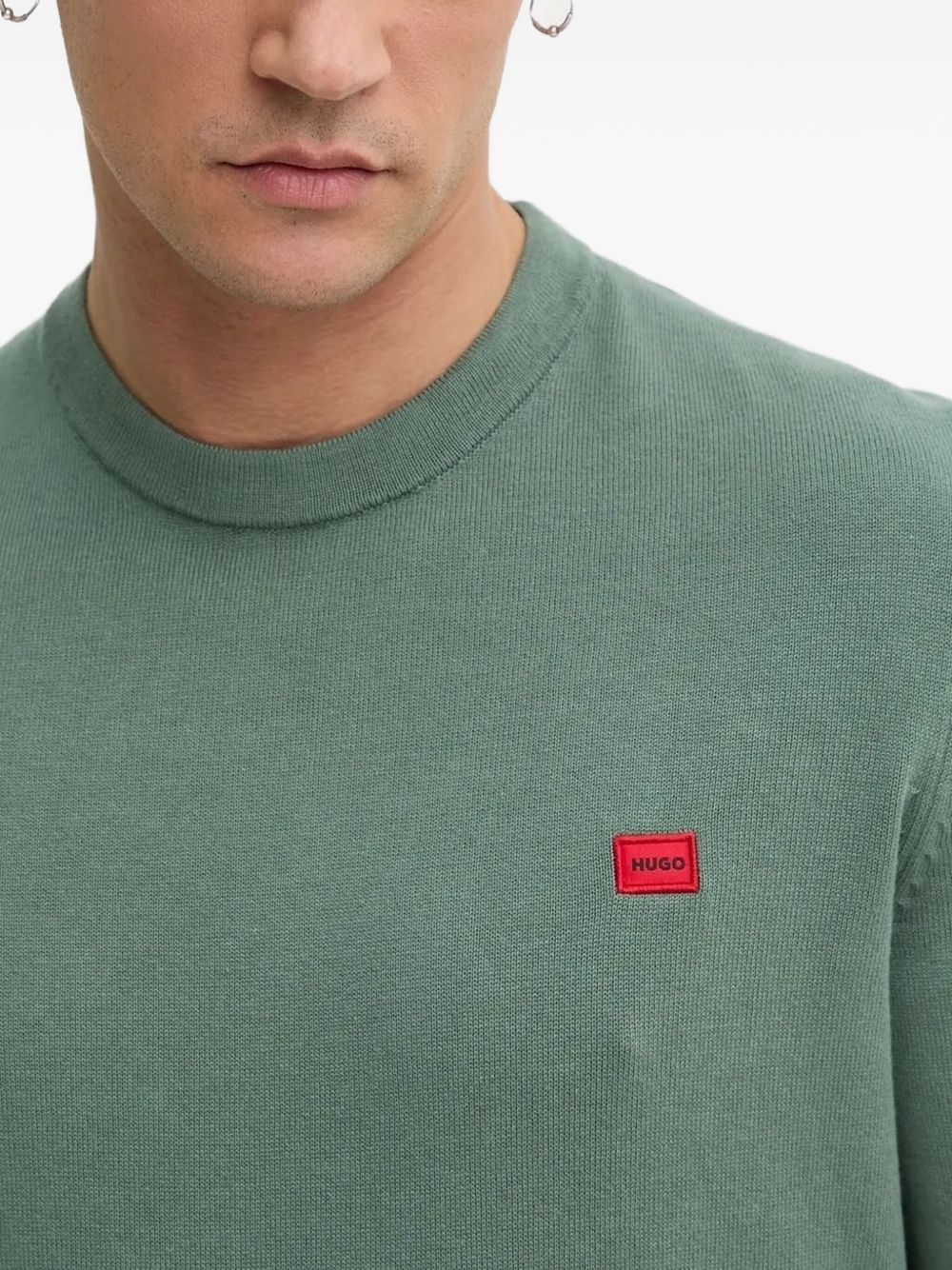 logo-patch crew-neck sweater - 3