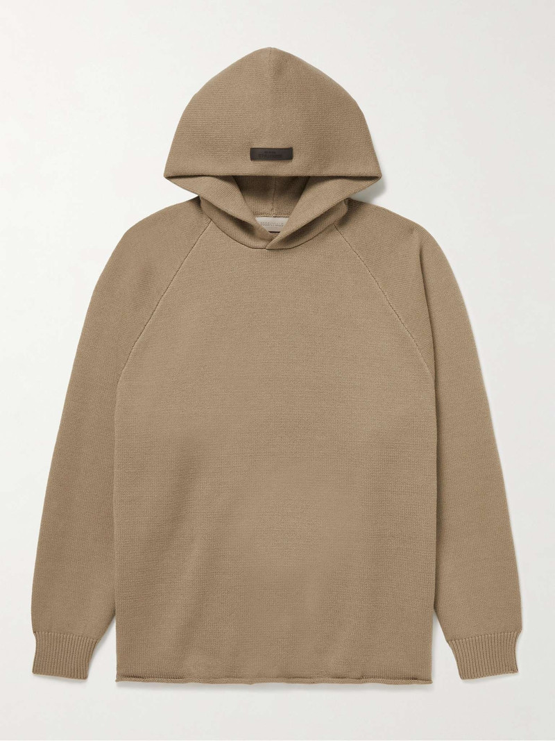 Logo-Appliquéd Knitted Hoodie - 1