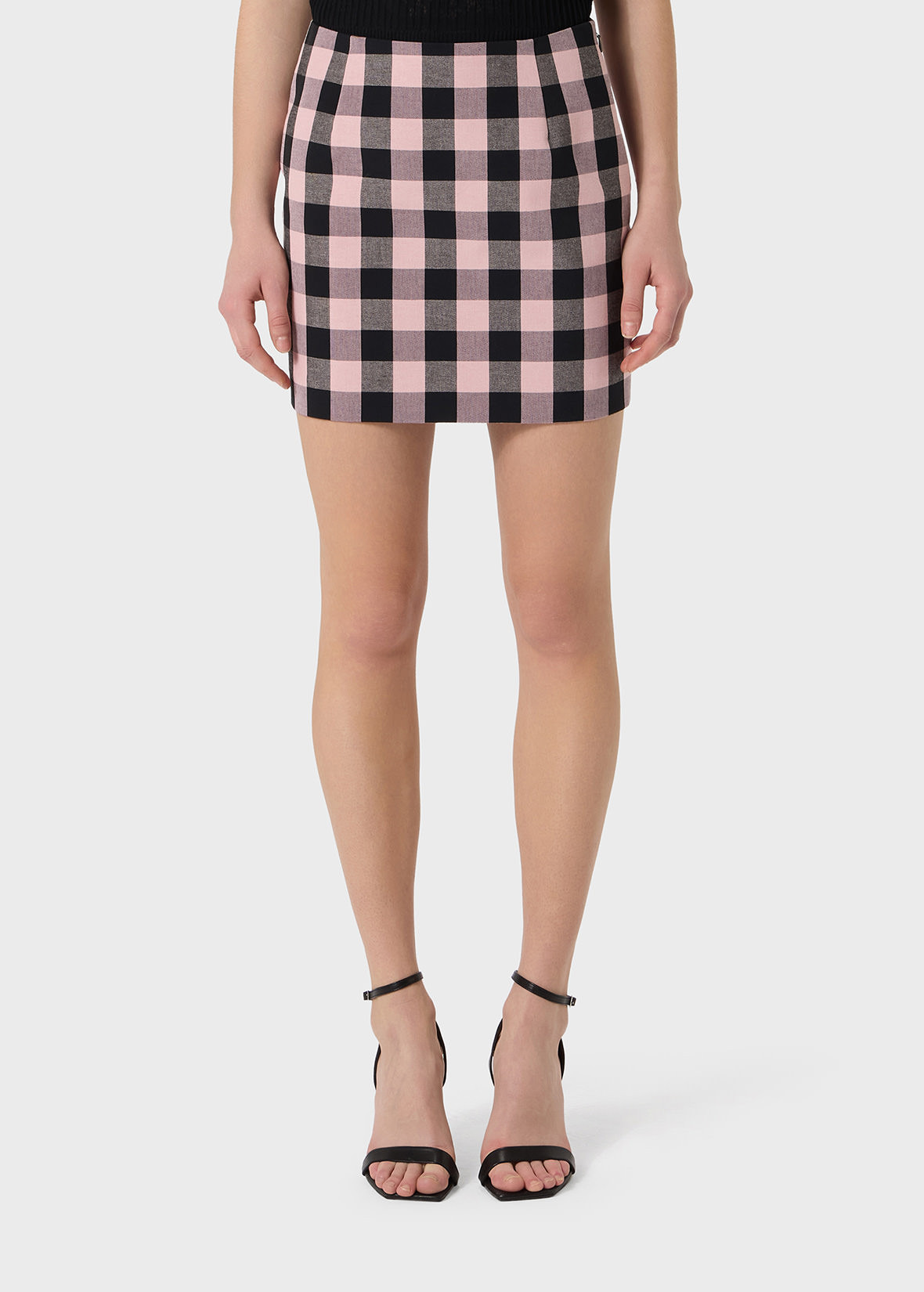 MINI SKIRT IN COUPLED VICHY COTTON - 3