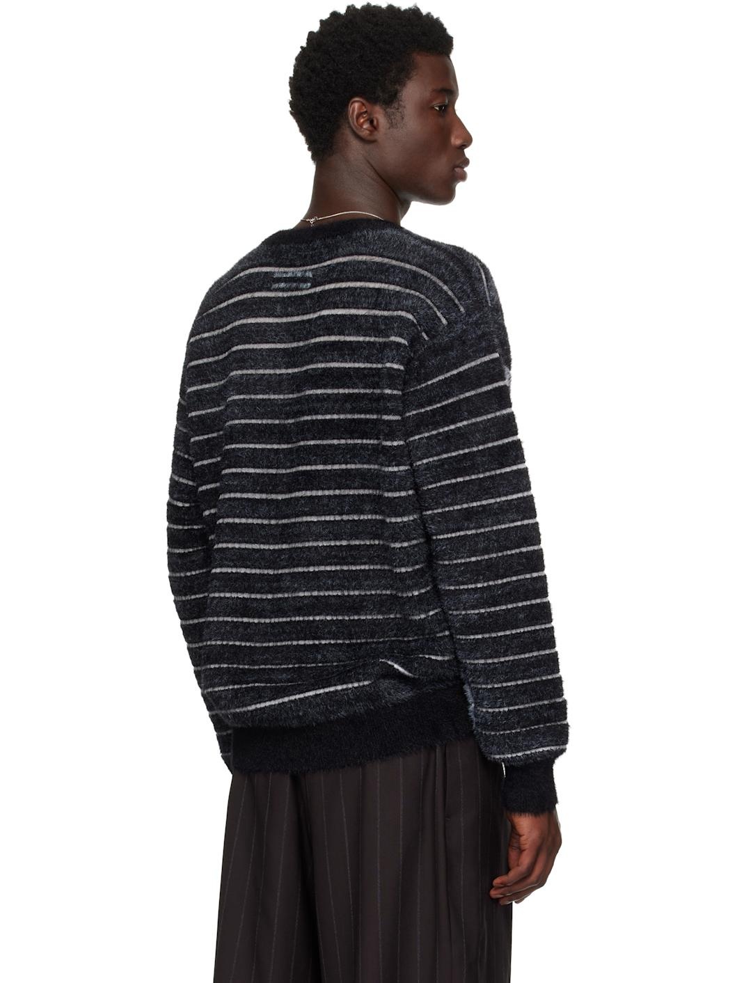 Black & White Jacquard 'Gaultier' Sweater - 3