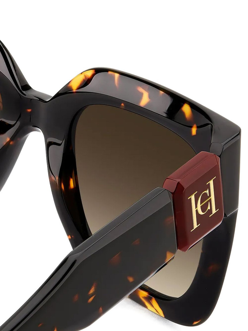 tortoiseshell-effect square-square-square-frame sunglasses 4