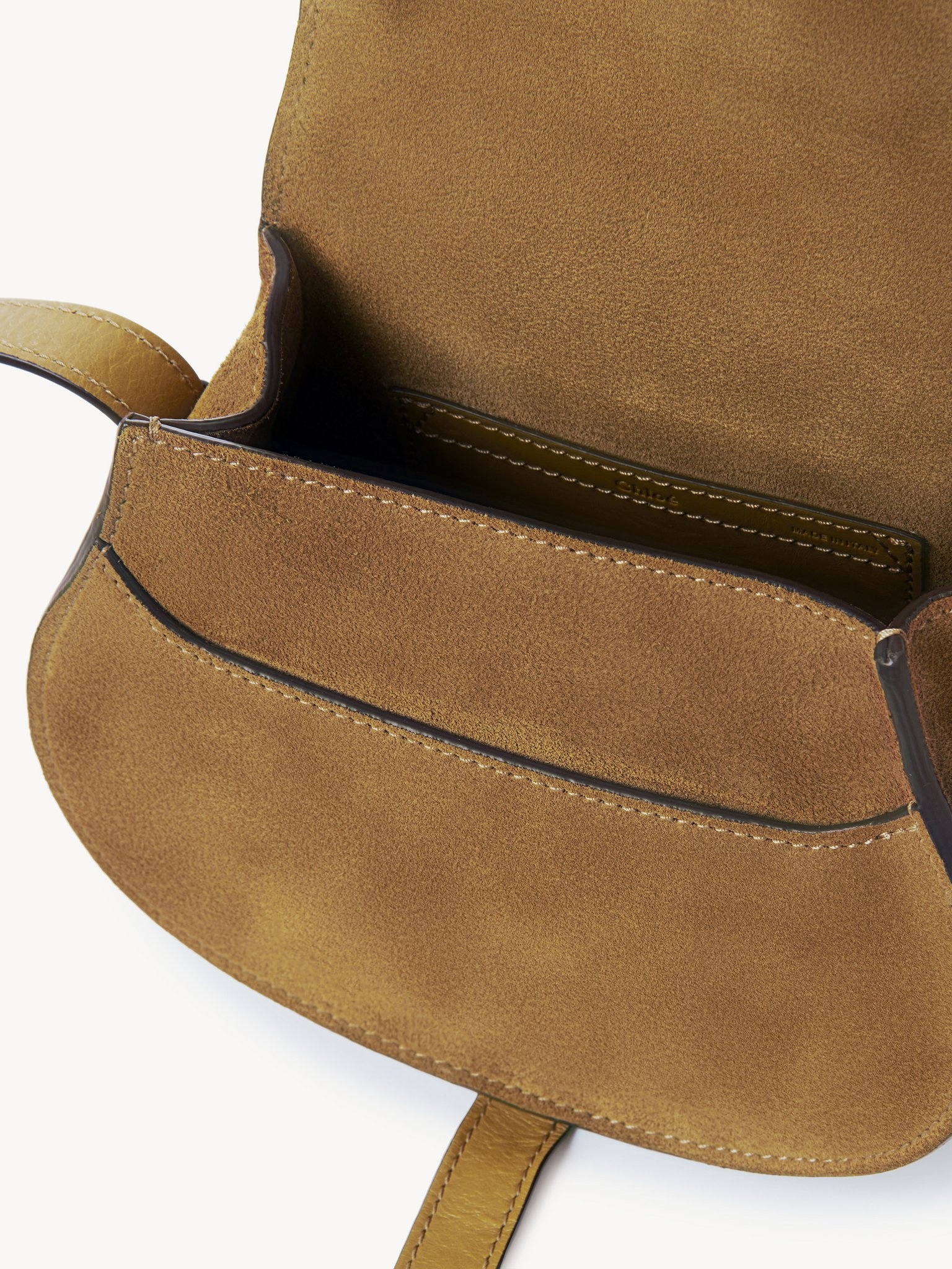 SMALL MARCIE SADDLE BAG IN SUEDE LEATHER - 5