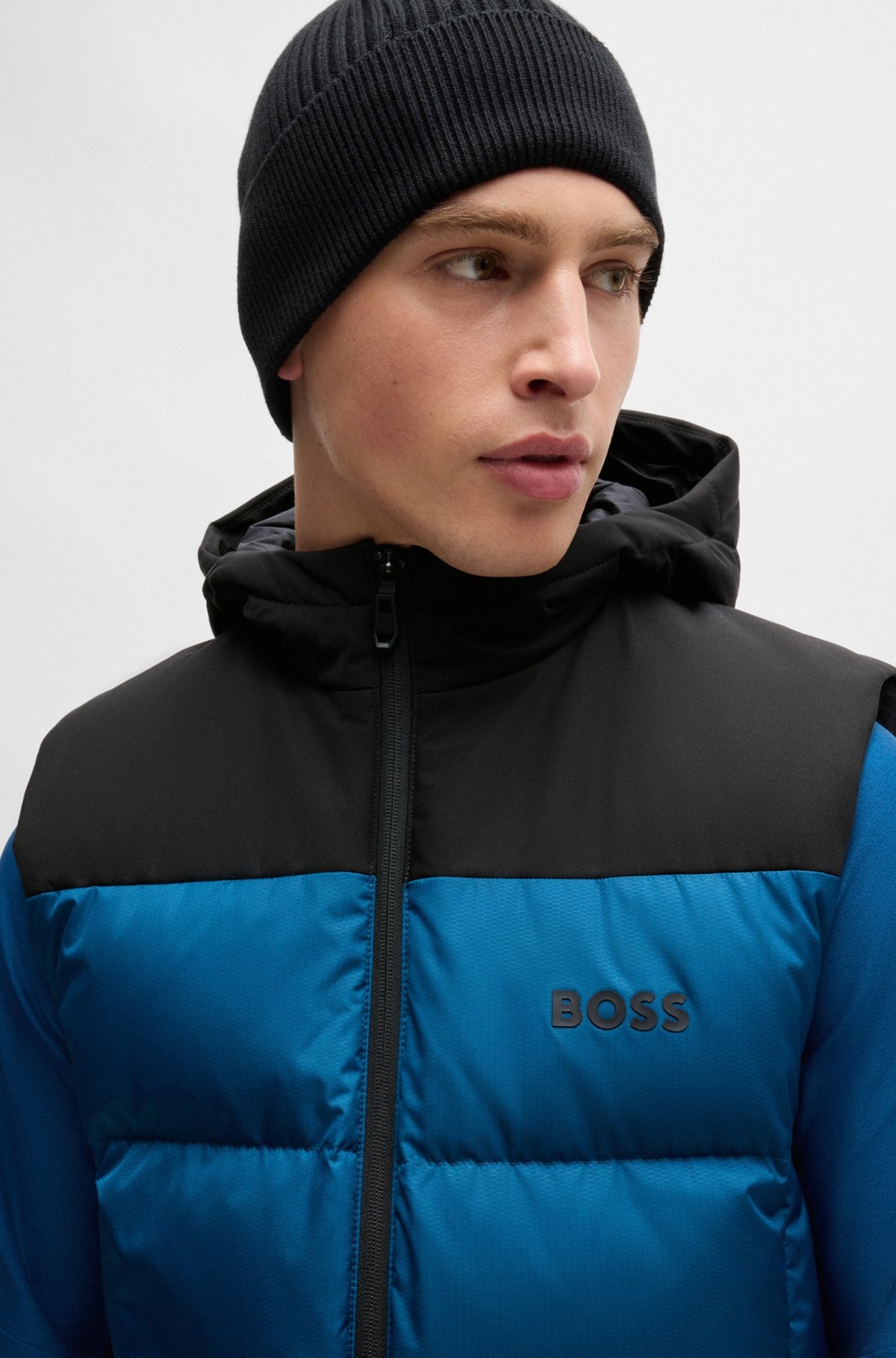WATER-REPELLENT DOWN GILET WITH LOGO PRINT - 5