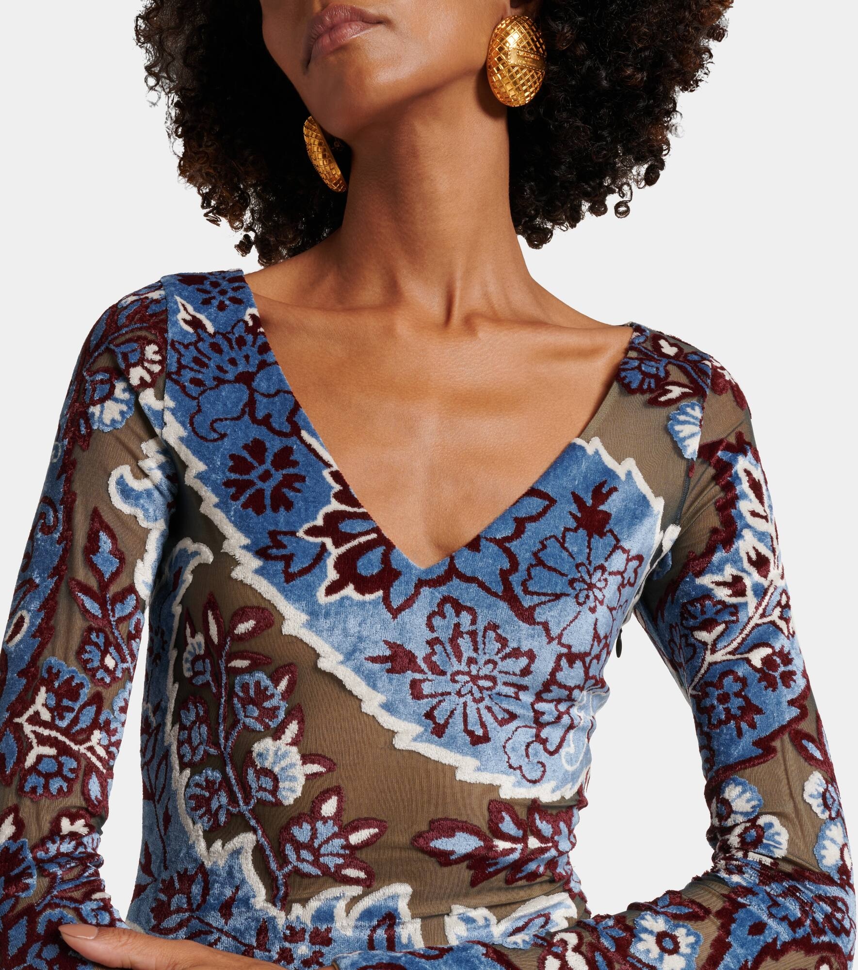 Printed midi dress - 4